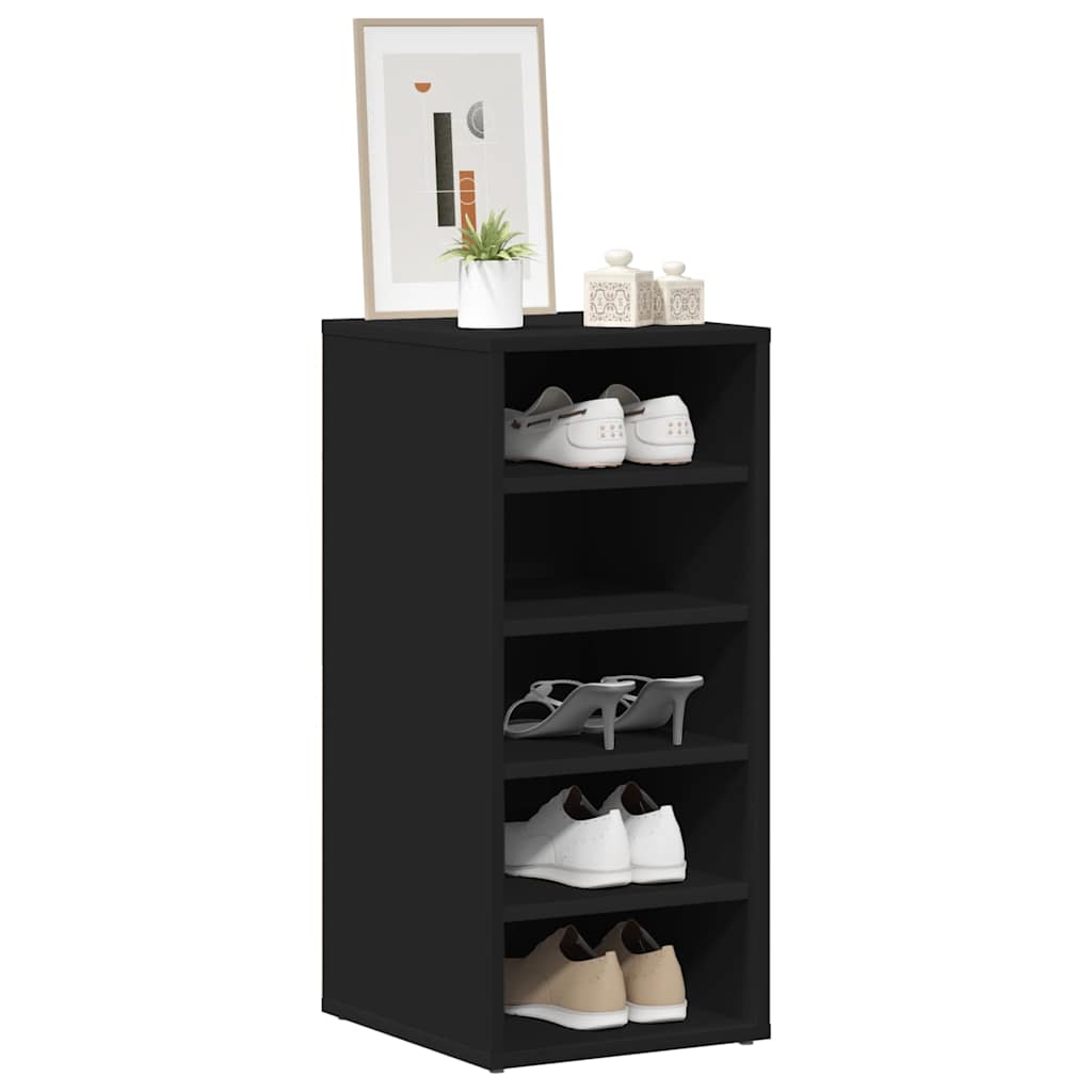 Skoskap svart 2 stk 31,5x35x70 cm konstruert tre