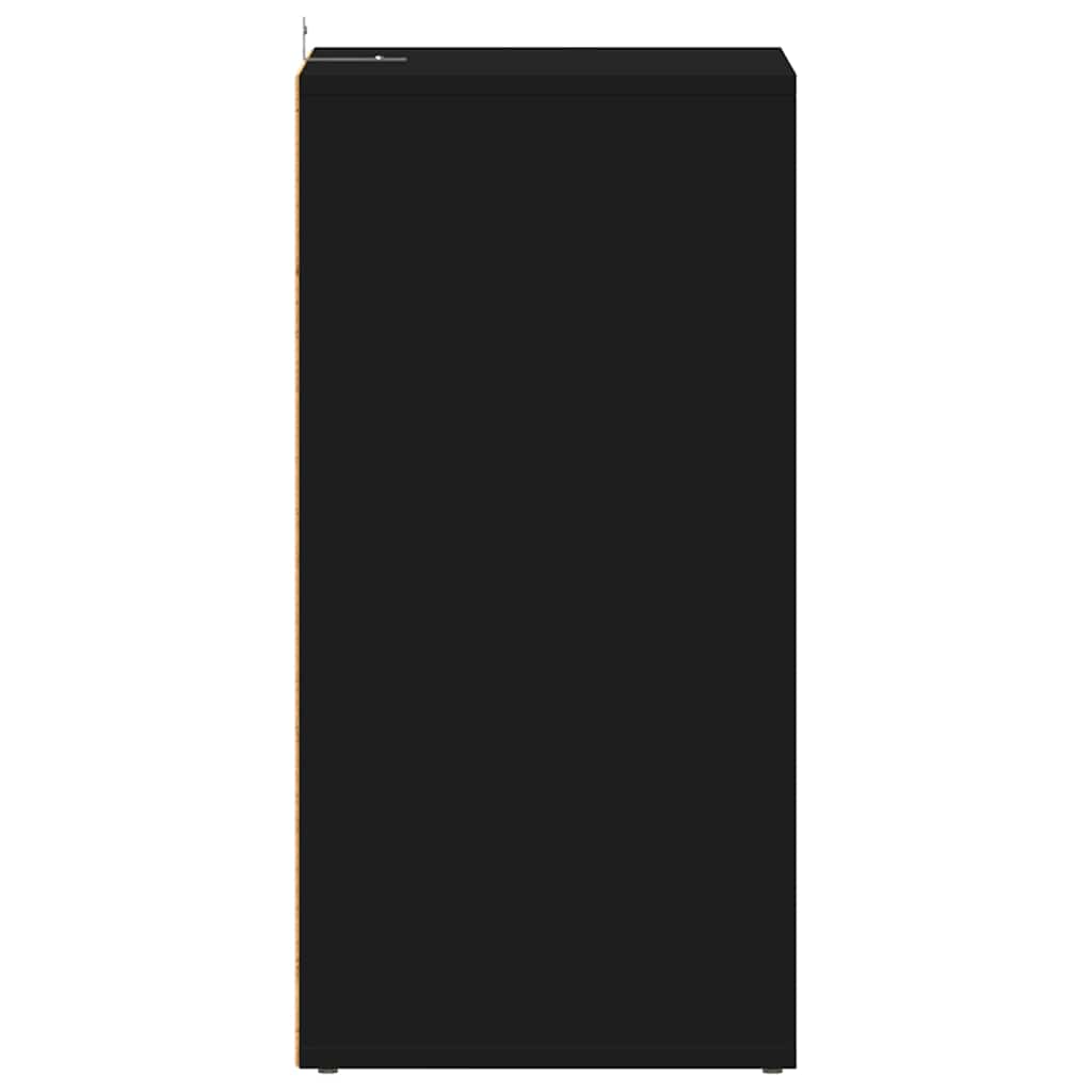 Skoskap svart 2 stk 31,5x35x70 cm konstruert tre