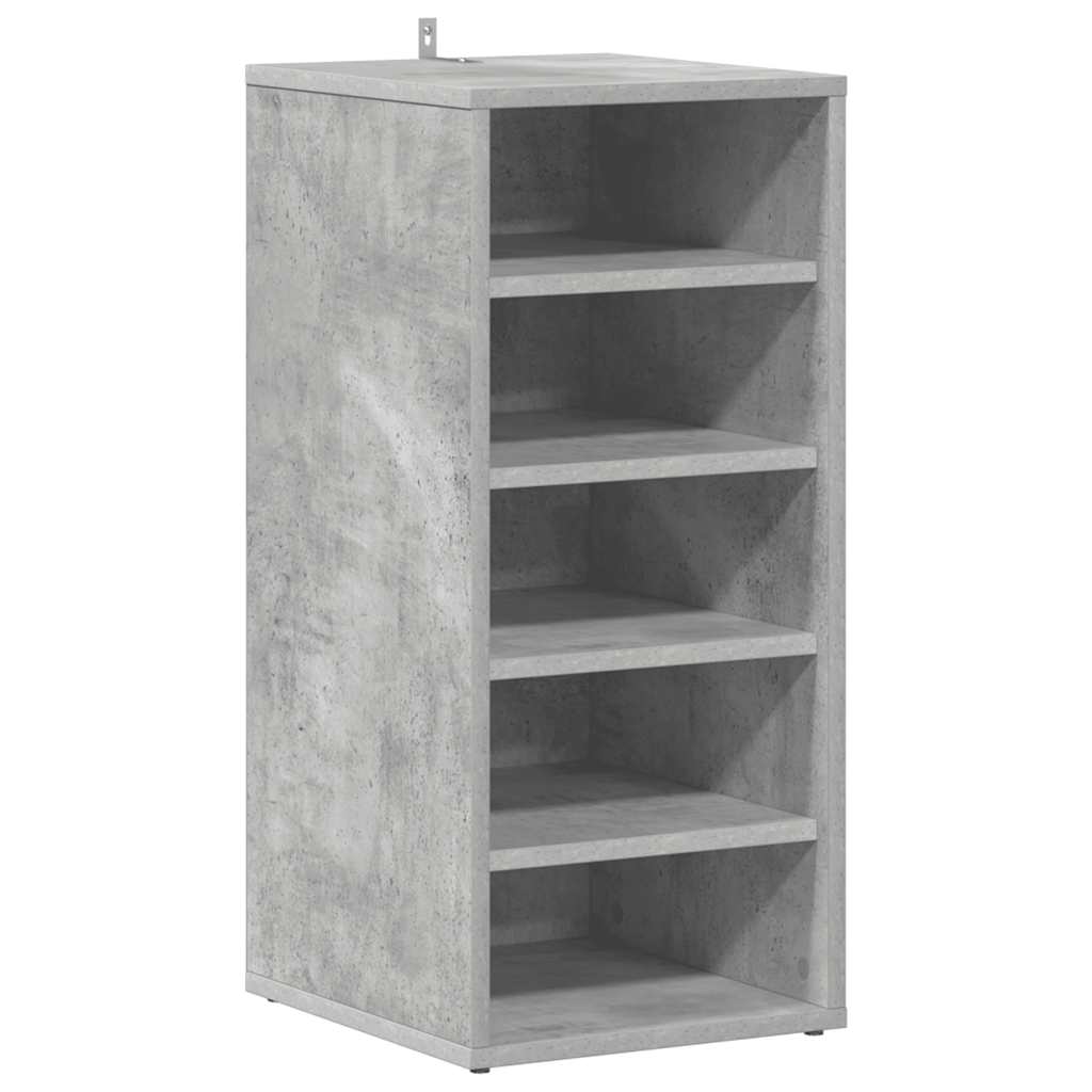 Skoskap betonggrå 2 stk 31,5x35x70 cm konstruert tre