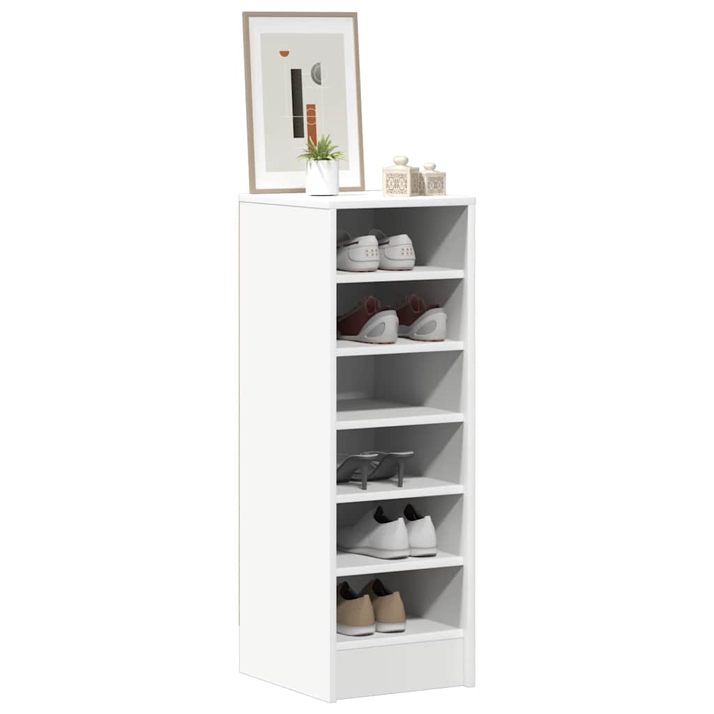 Skoskap hvit 31,5x35x90 cm konstruert tre