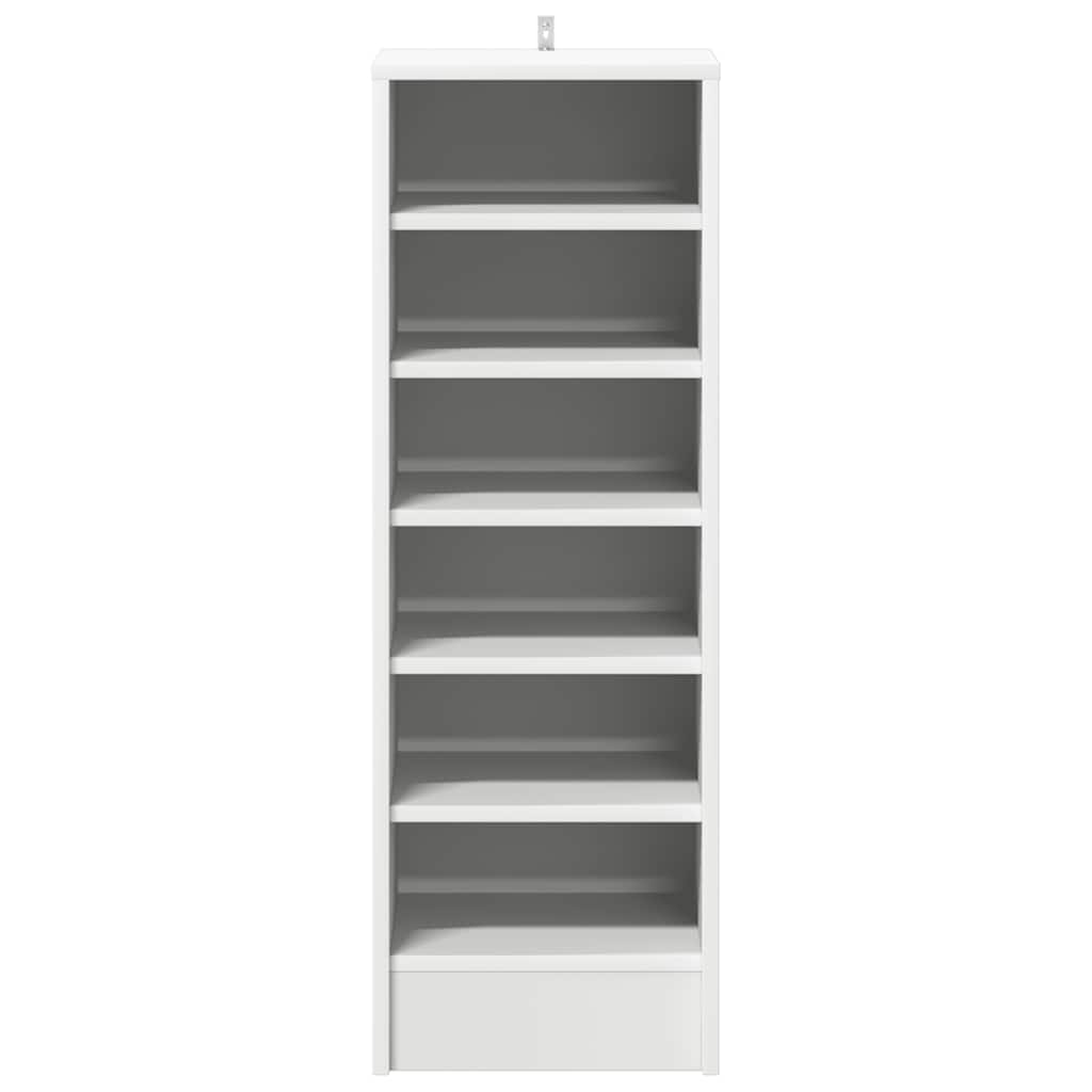 Skoskap hvit 31,5x35x90 cm konstruert tre