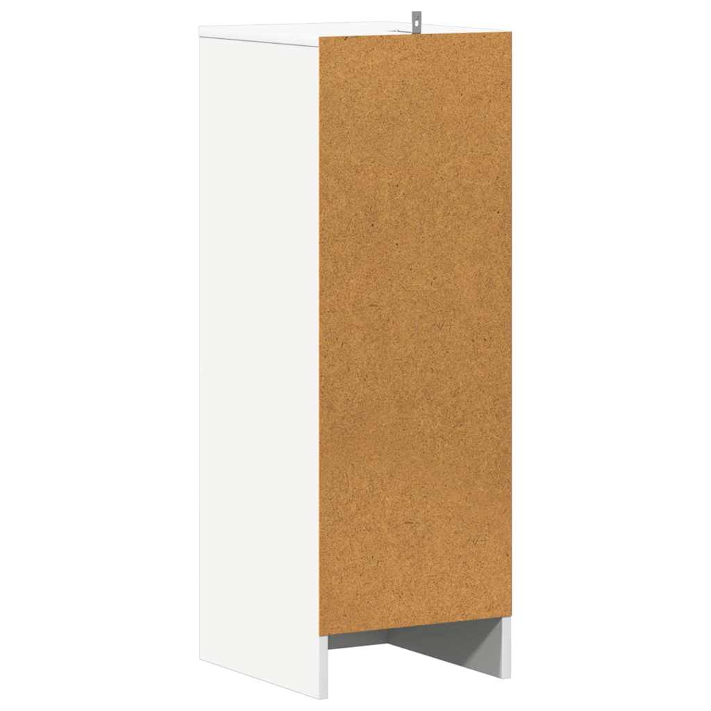 Skoskap hvit 31,5x35x90 cm konstruert tre