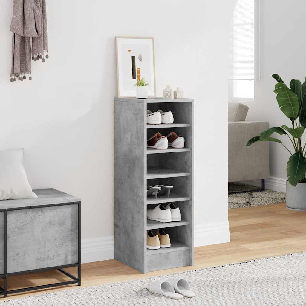 Skoskap betonggrå 31,5x35x90 cm konstruert tre
