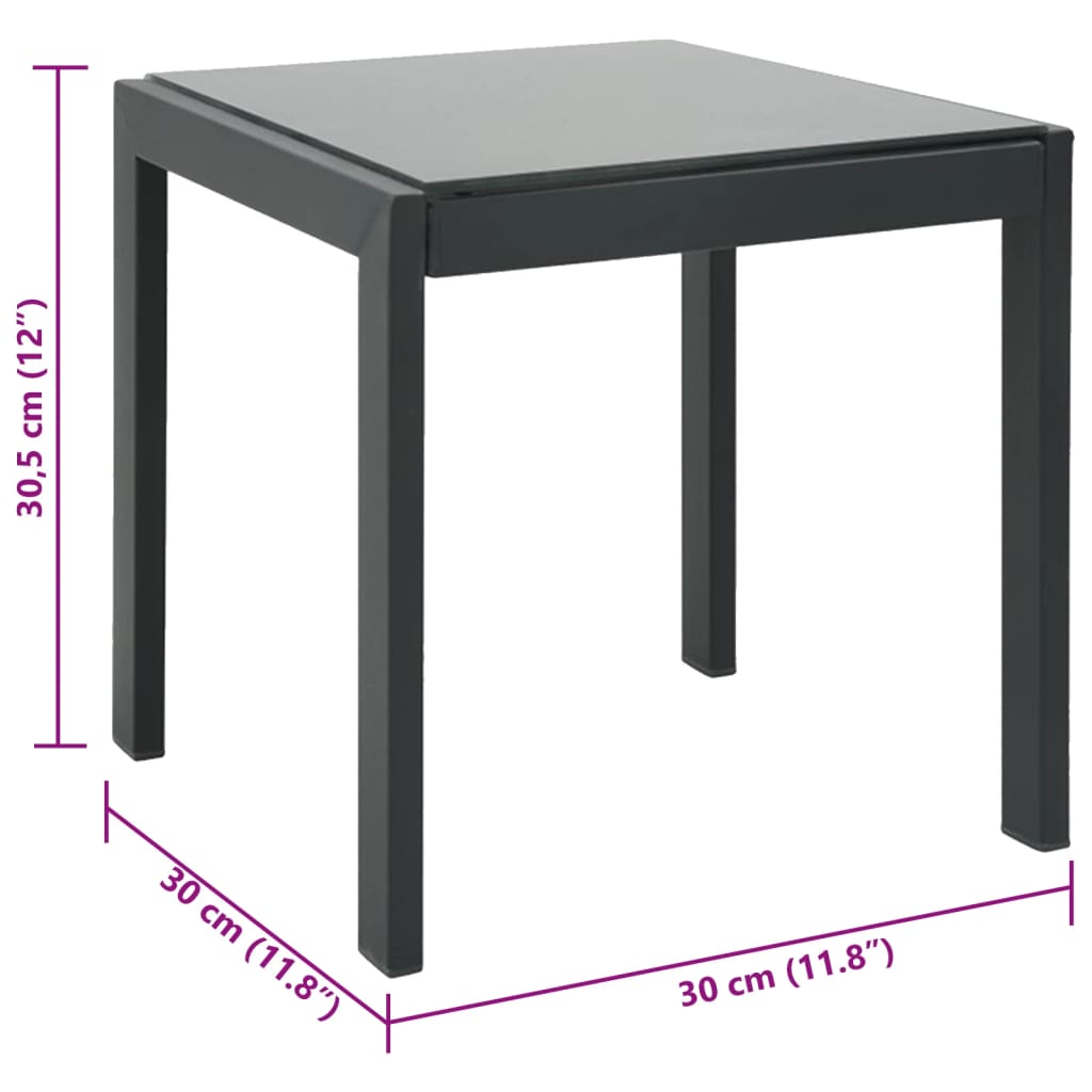 Solsenger 2 stk med bord textilene og stål