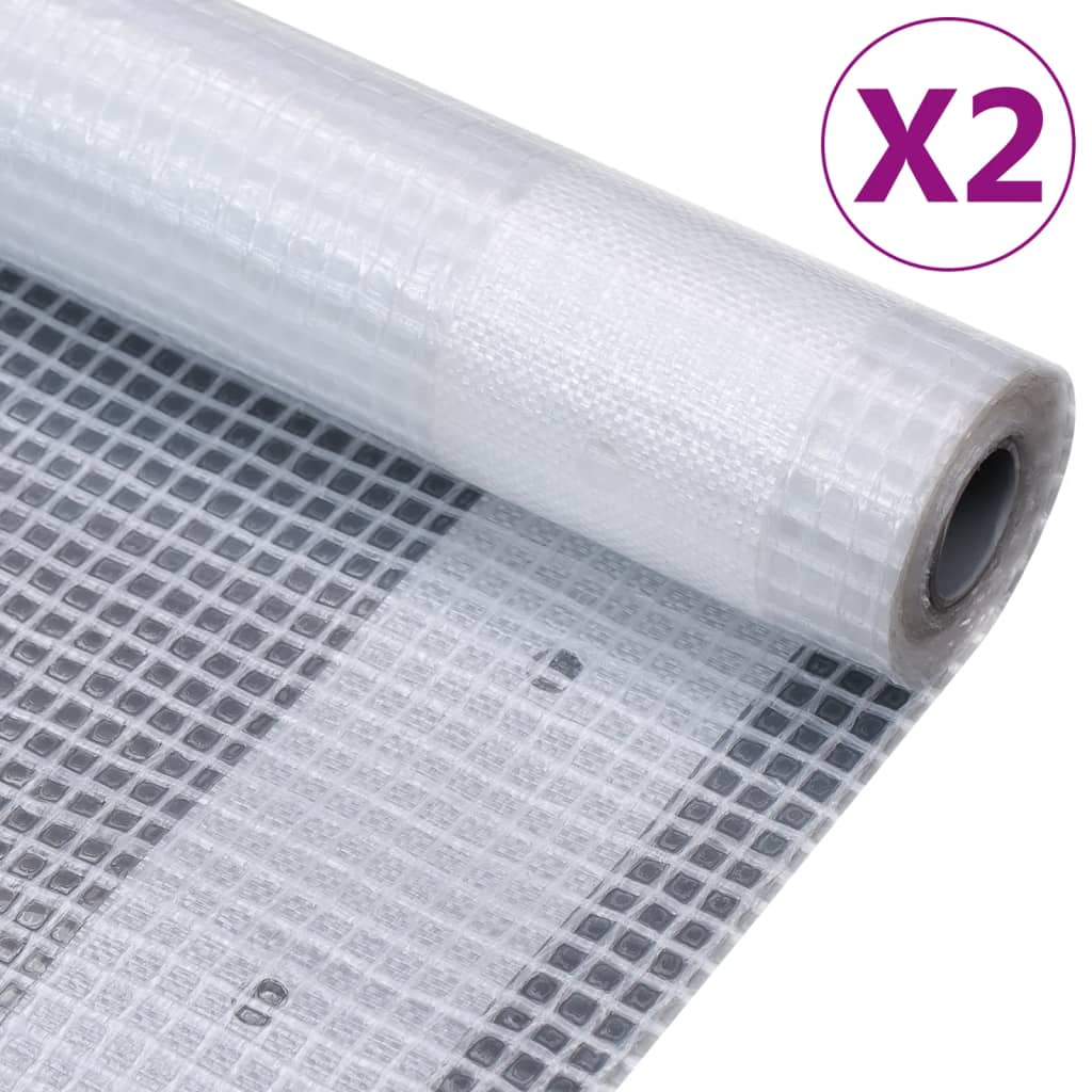 Leno presenning 2 stk 260 g/m² 4x2 m hvit