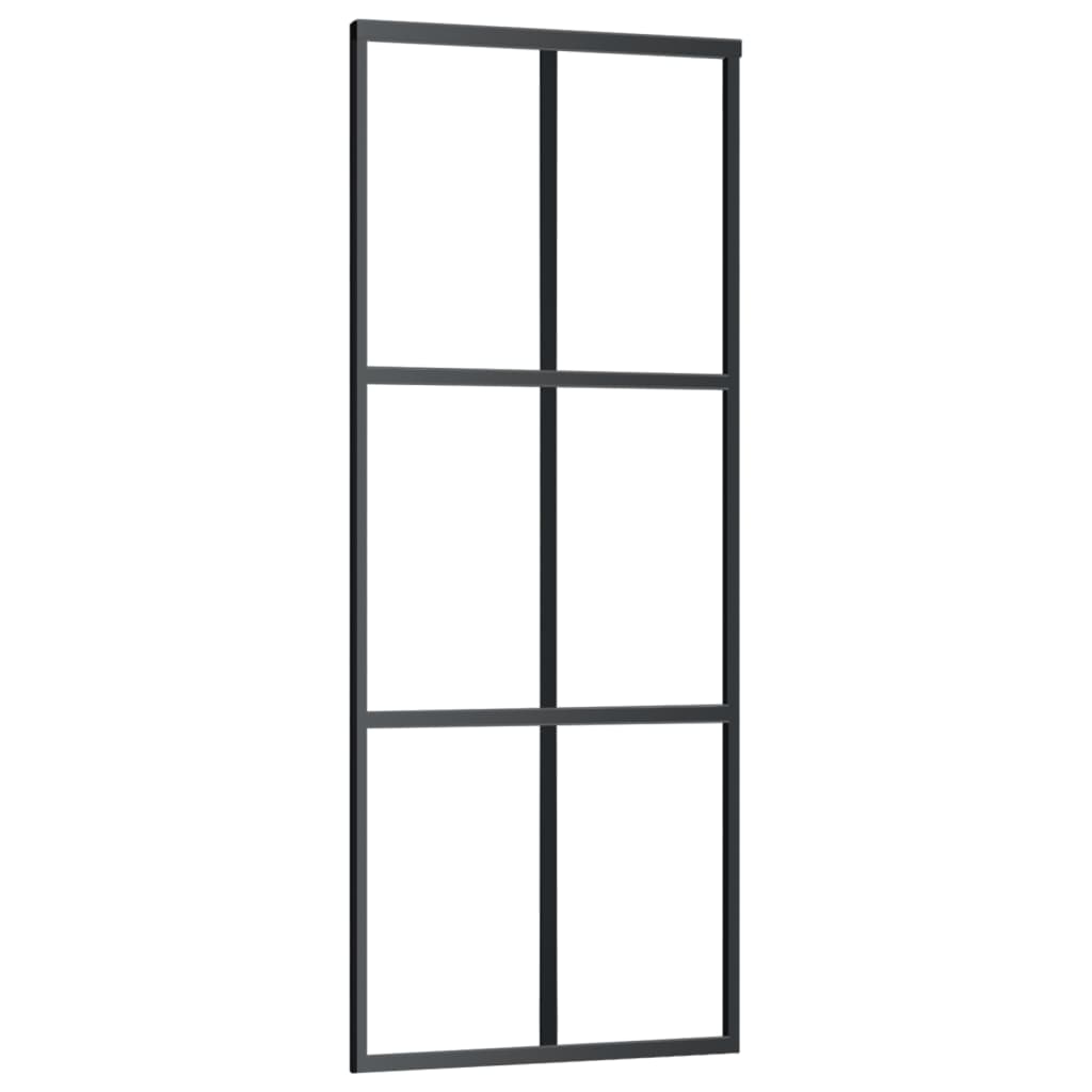 Skyvedør med monteringssett 76x205 cm ESG glass og aluminium