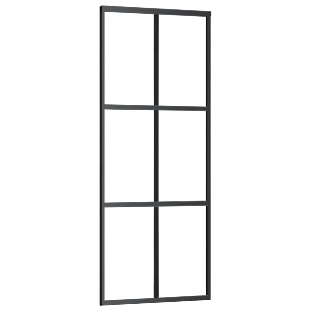 Skyvedør med monteringssett 76x205 cm ESG glass og aluminium