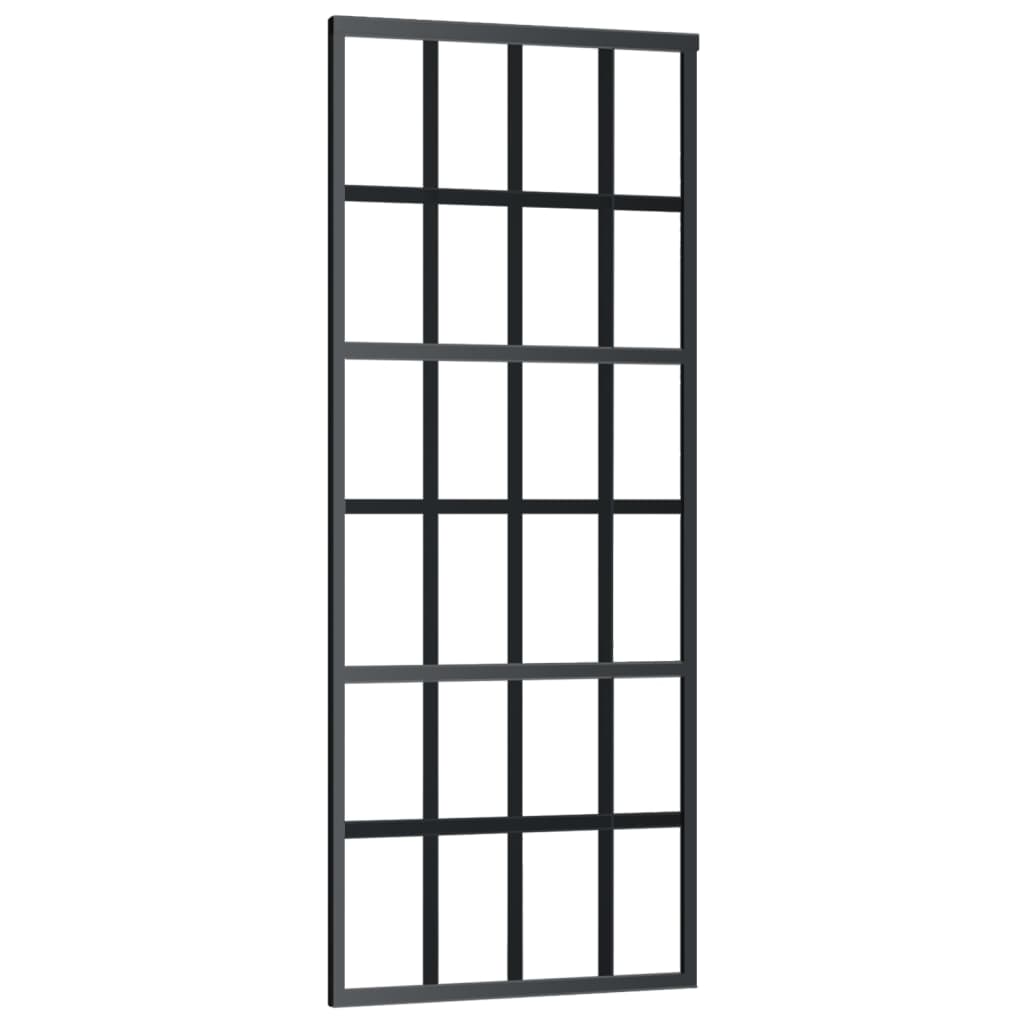 Skyvedør med monteringssett 76x205 cm ESG glass og aluminium