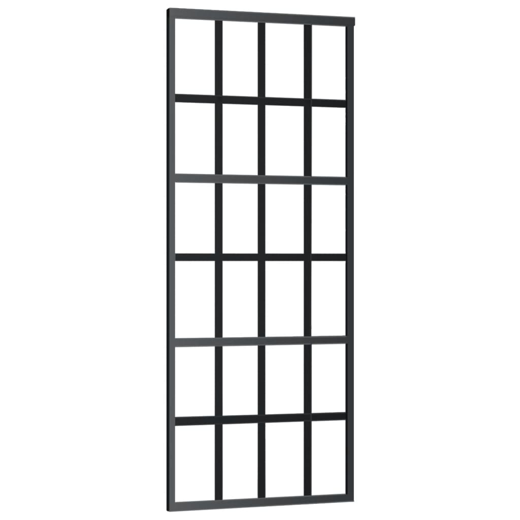 Skyvedør med monteringssett 76x205 cm ESG glass og aluminium