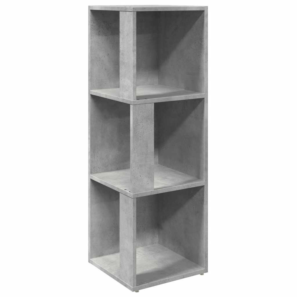 Hjørneskap betonggrå 33x33x100 cm konstruert tre
