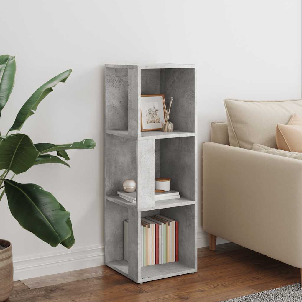 Hjørneskap betonggrå 33x33x100 cm konstruert tre
