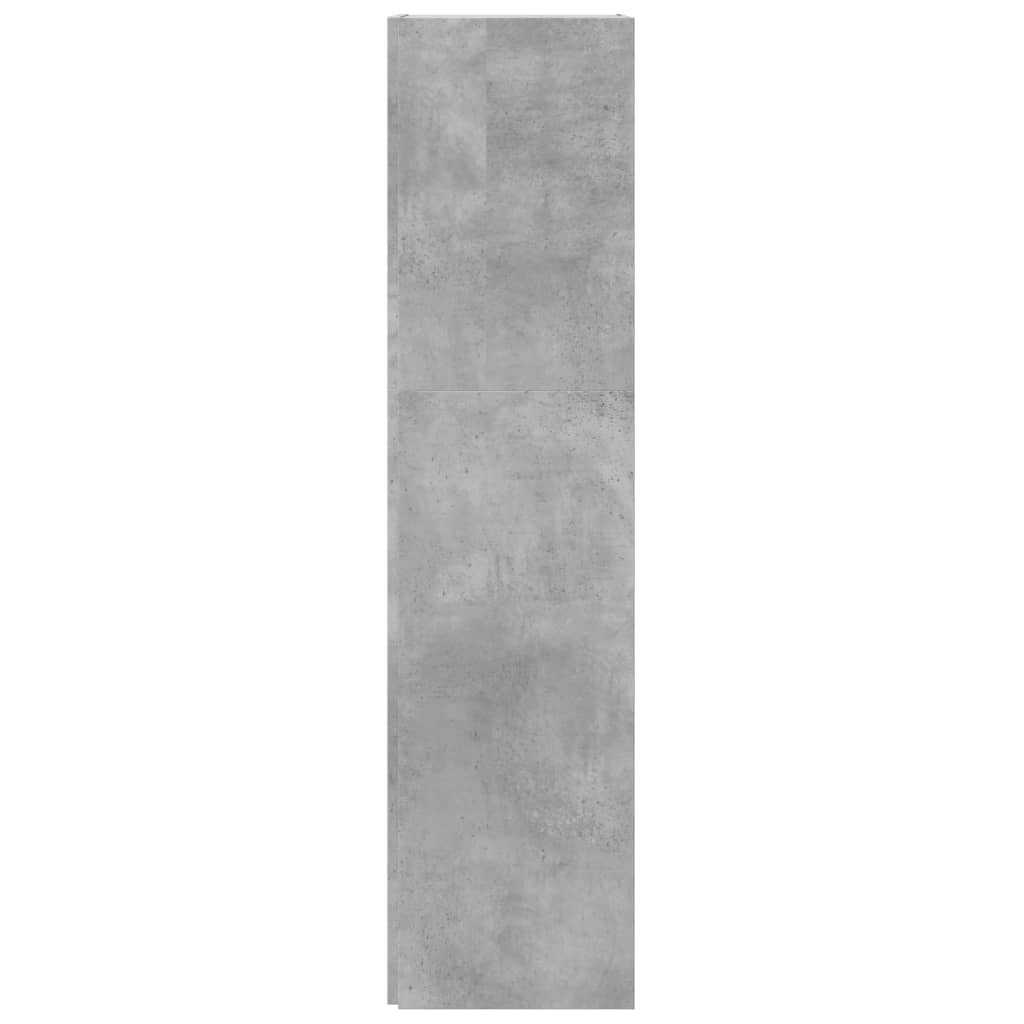 Hengende hjørneskap betonggrå 33x33x132 cm sponplate