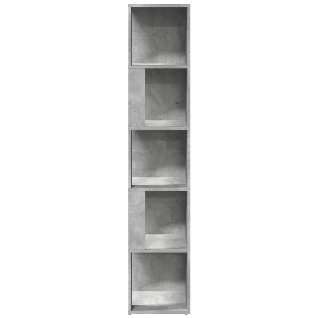 Hengende hjørneskap betonggrå 33x33x164,5 cm konstruert tre