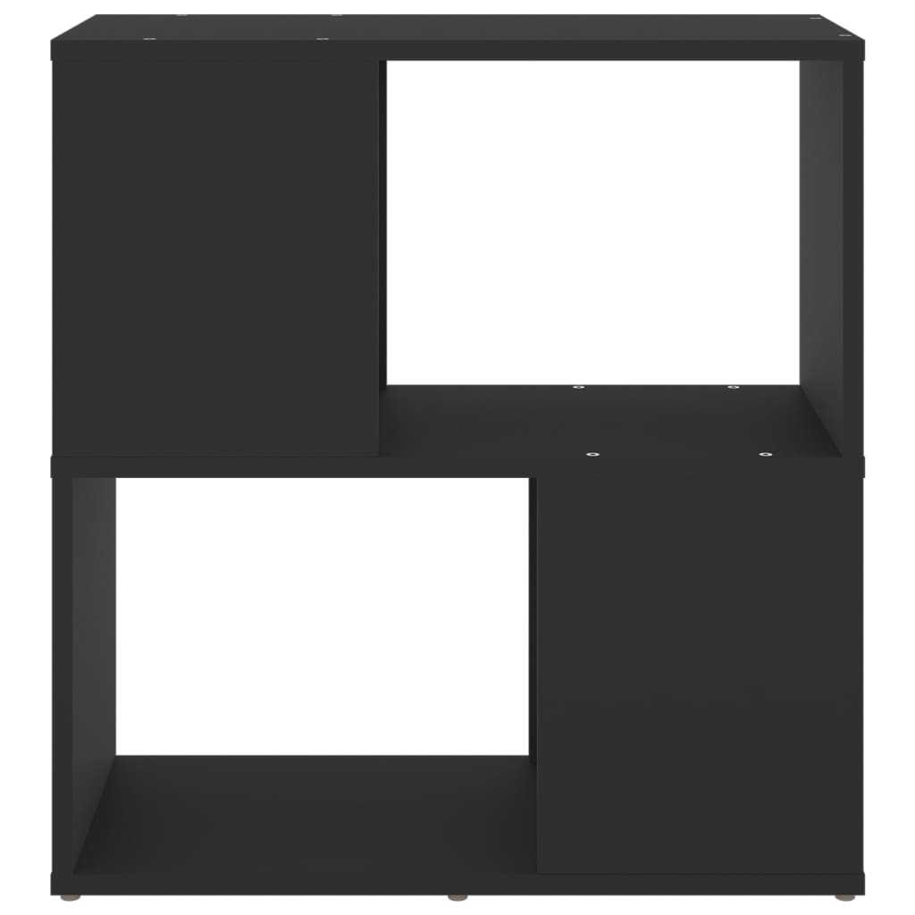 Bokhylle svart 60x24x63 cm konstruert tre