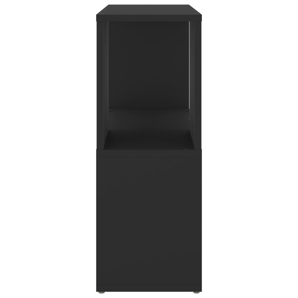 Bokhylle svart 60x24x63 cm konstruert tre