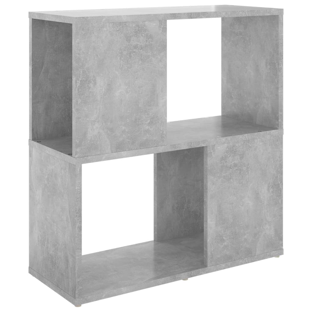 Bokhylle betonggrå 60x24x63 cm konstruert tre