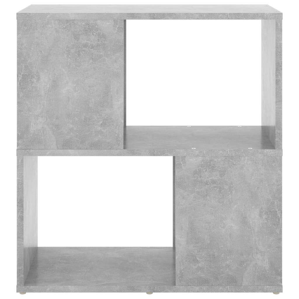 Bokhylle betonggrå 60x24x63 cm konstruert tre