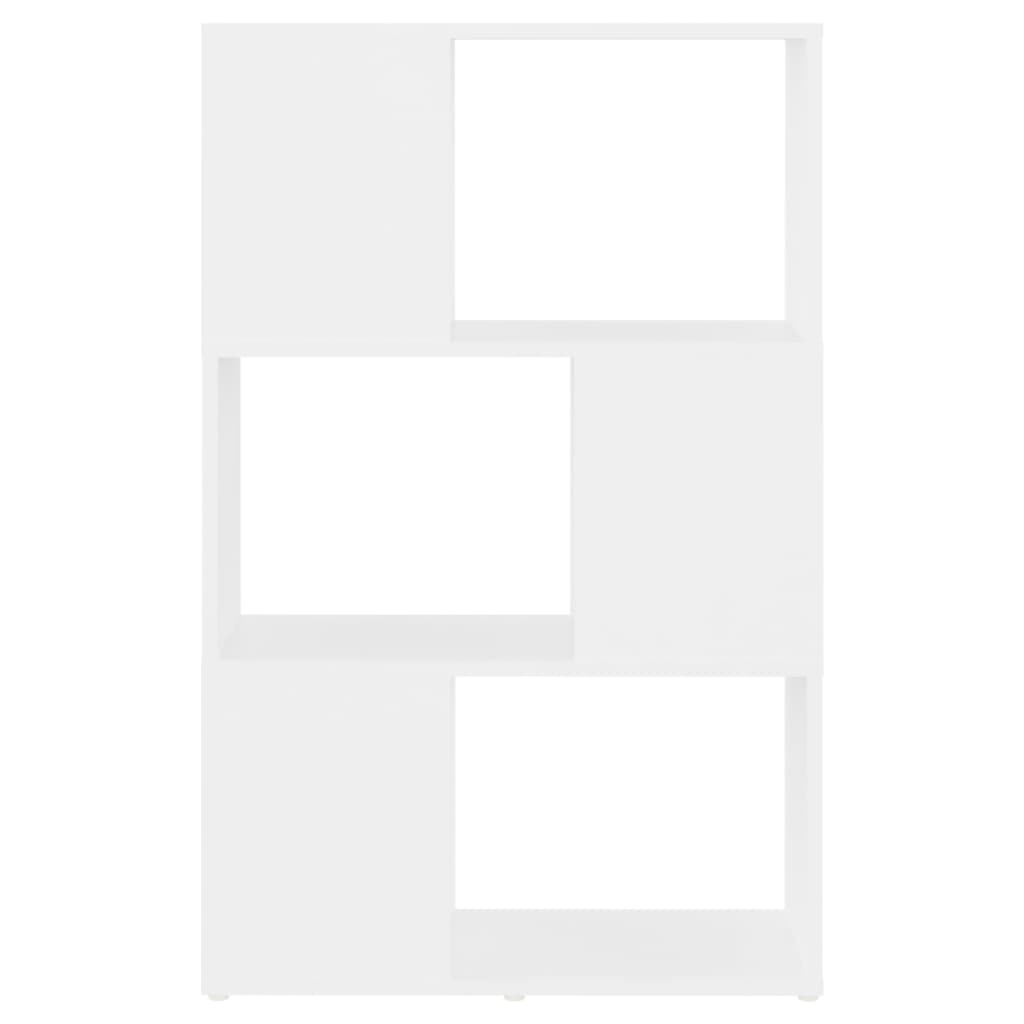 Bokhylle/romdeler hvit 60x24x94 cm konstruert tre