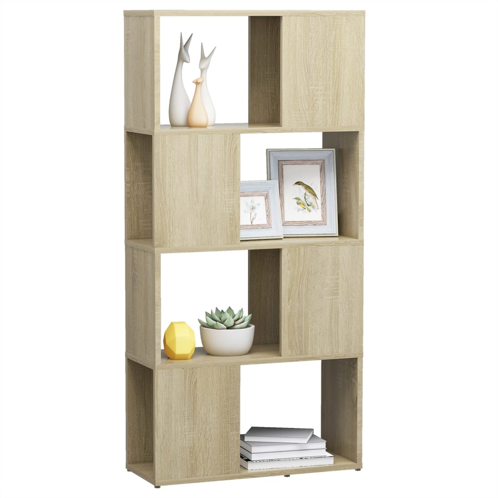 Bokhylle/romdeler sonoma eik 60x24x124,5 cm konstruert tre