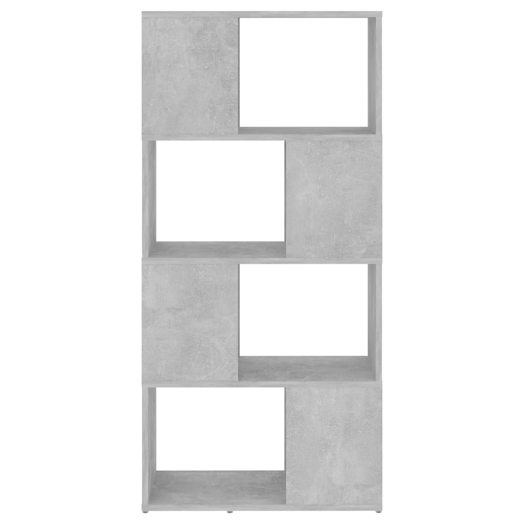 Bokhylle/romdeler betonggrå 60x24x124,5 cm