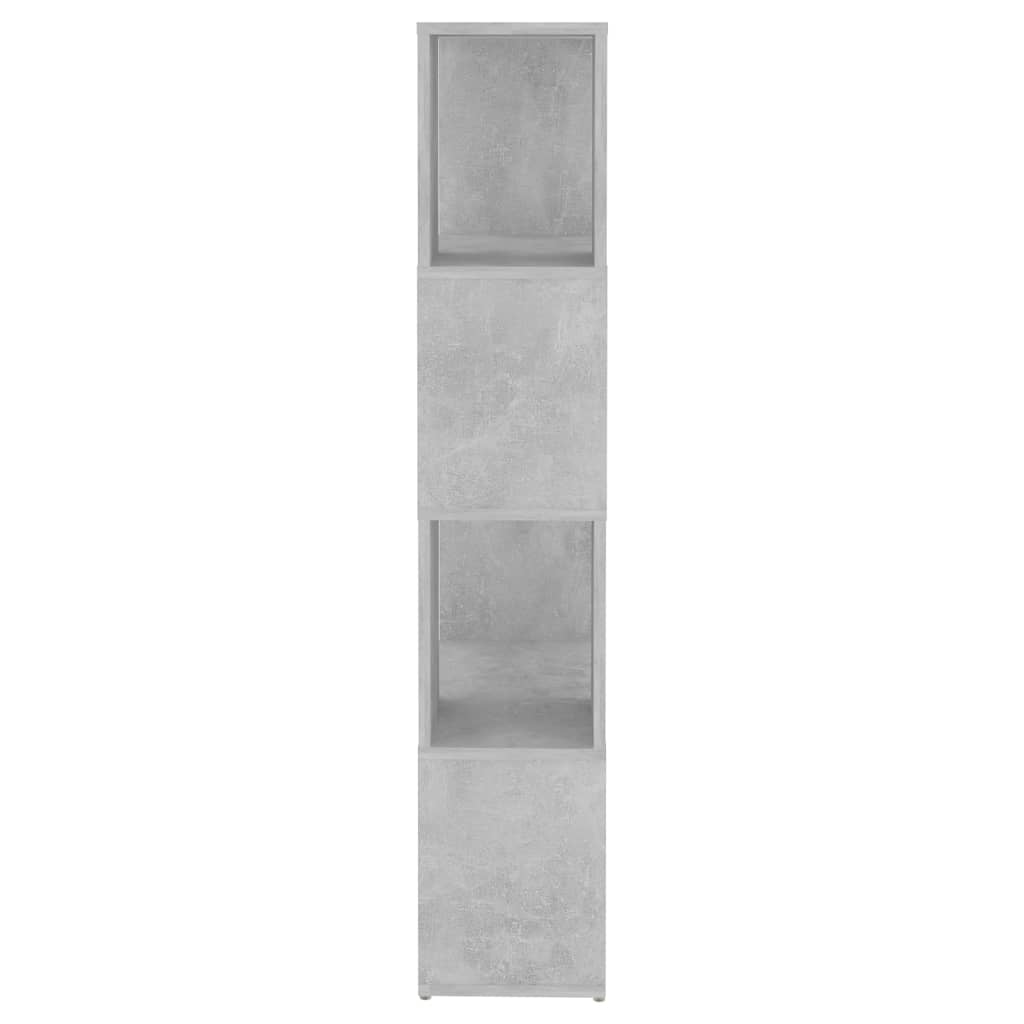 Bokhylle/romdeler betonggrå 60x24x124,5 cm