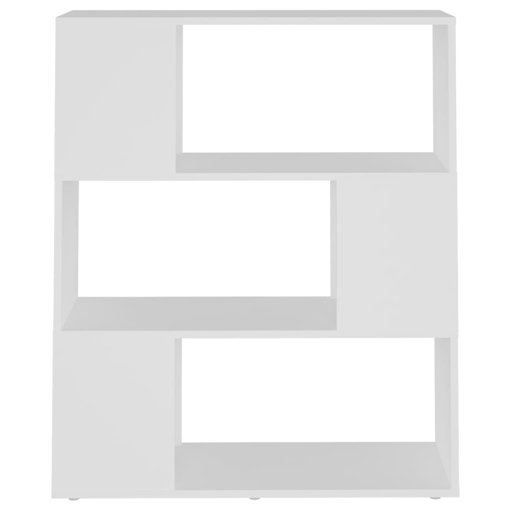 Bokhylle/romdeler hvit 80x24x94 cm konstruert tre