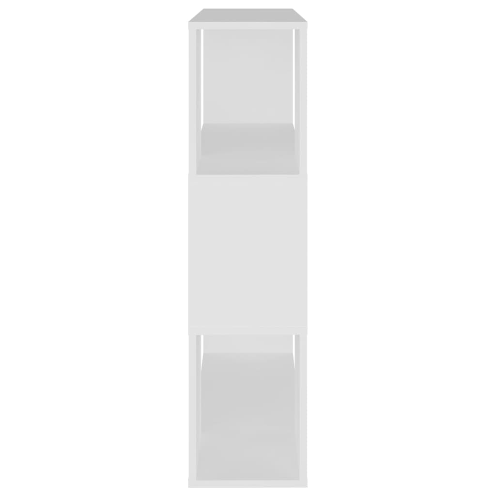 Bokhylle/romdeler hvit 80x24x94 cm konstruert tre