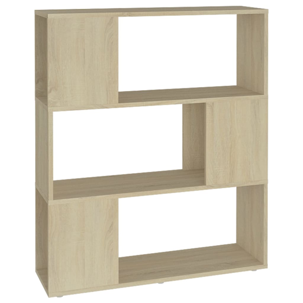 Bokhylle/romdeler sonoma eik 80x24x94 cm konstruert tre