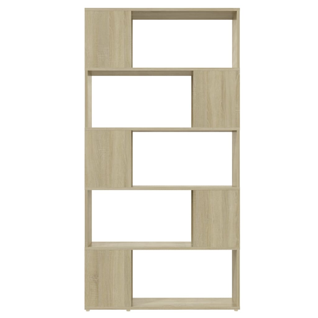 Bokhylle/romdeler sonoma eik 80x24x155 cm konstruert tre