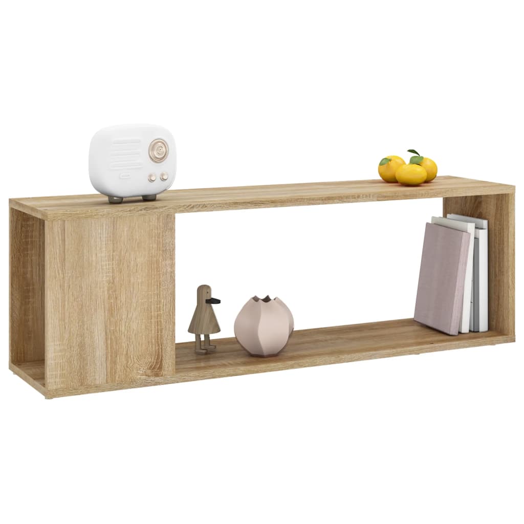 TV-benk sonoma eik 100x24x32 cm konstruert tre