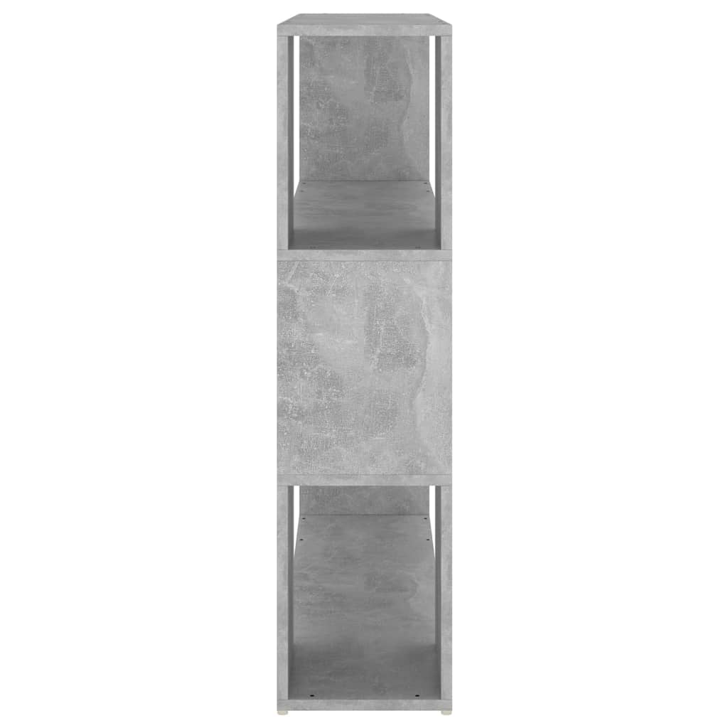 Bokhylle/romdeler betonggrå 100x24x94 cm sponplate