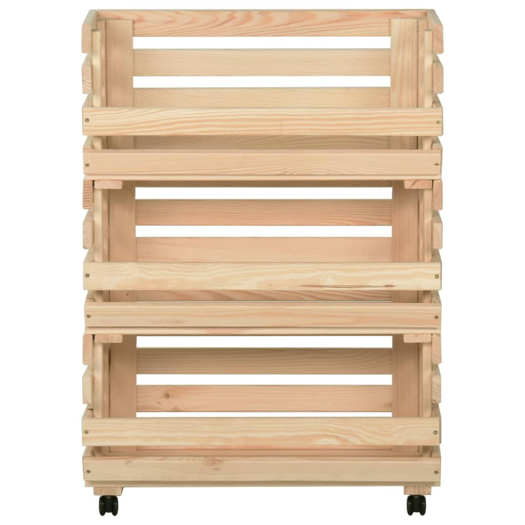 Grønnsakstralle 57x30x80 cm heltre furu