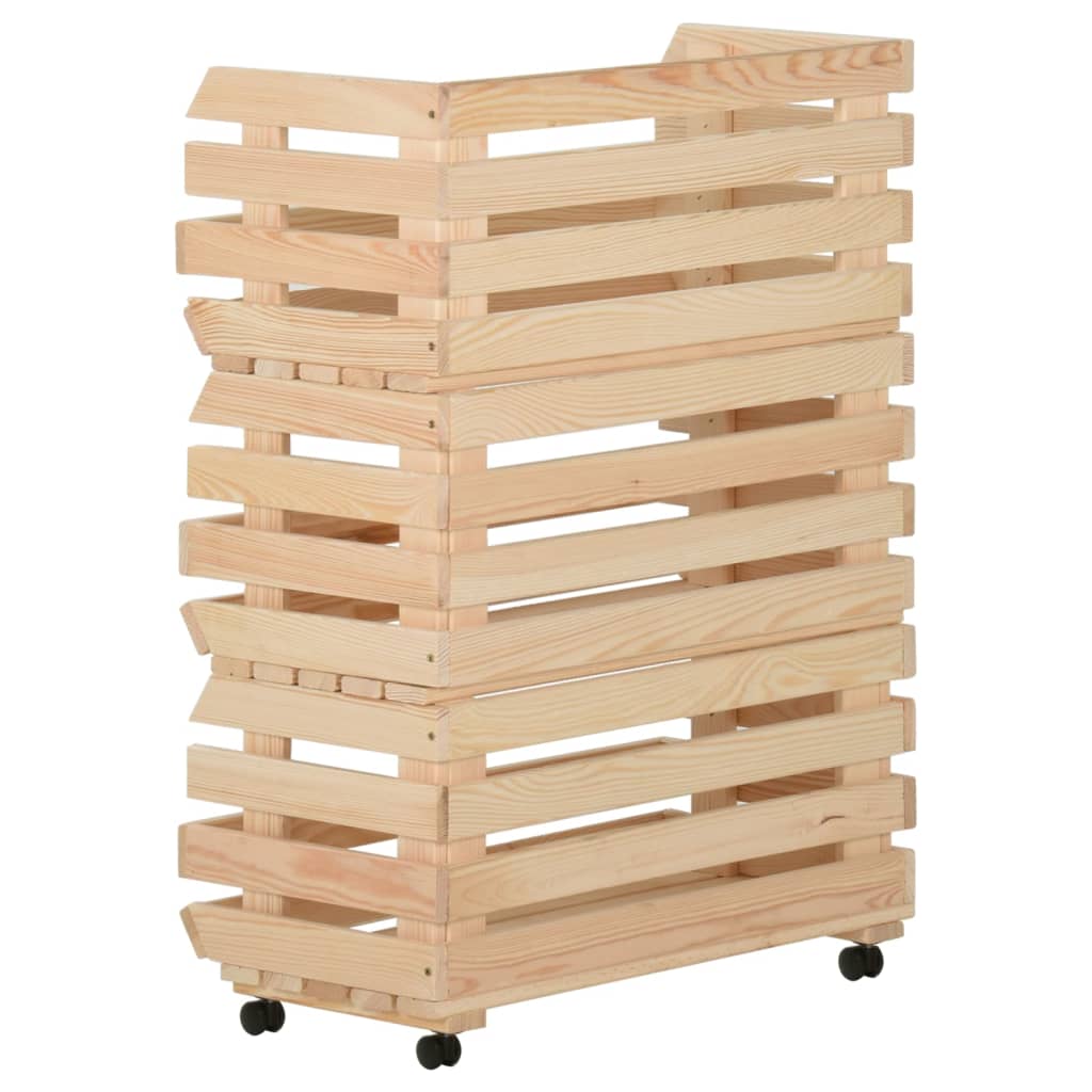 Grønnsakstralle 57x30x80 cm heltre furu