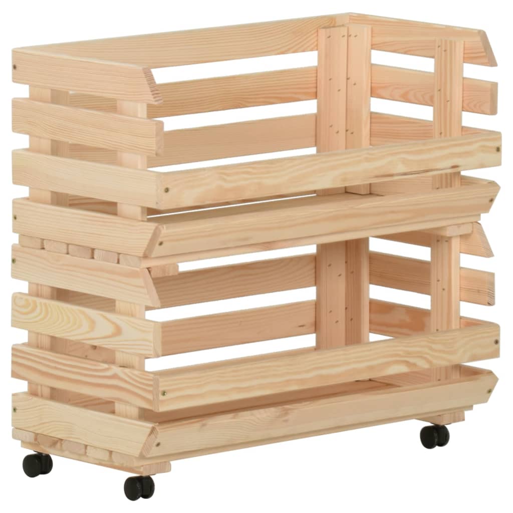 Grønnsakstralle 57x30x80 cm heltre furu