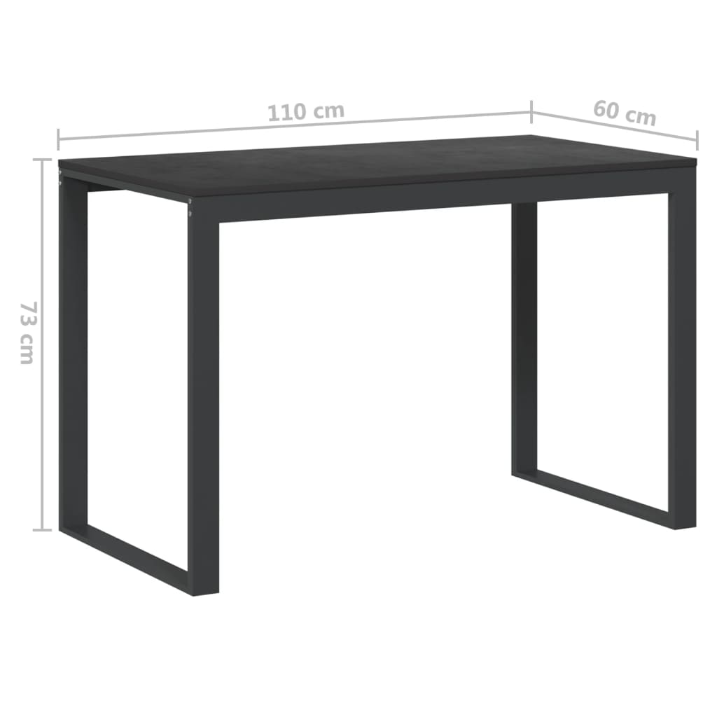 Databord svart 110x60x73 cm sponplate
