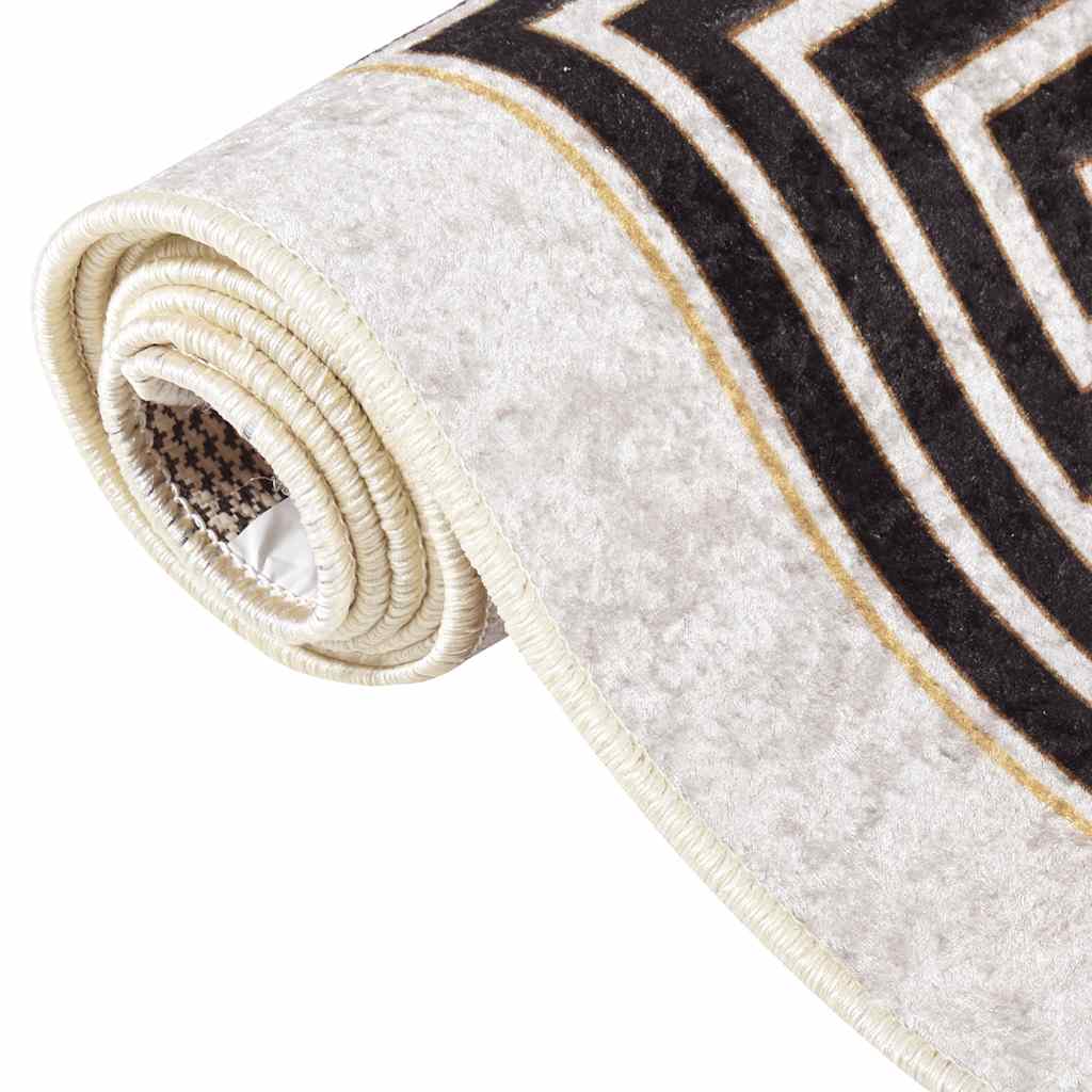 Vaskbart teppe 80x300 cm lys beige