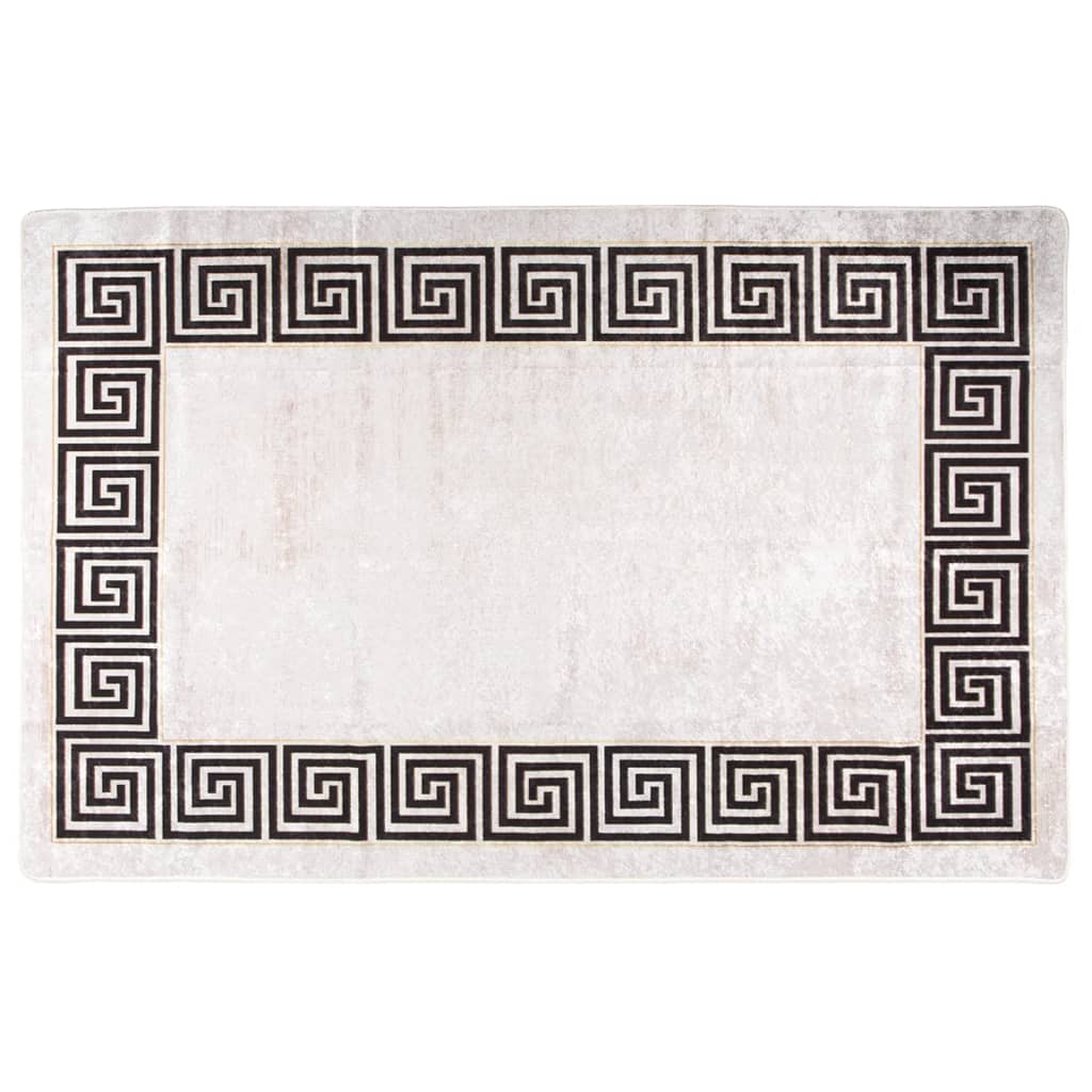 Vaskbart teppe 160x230 cm lys beige