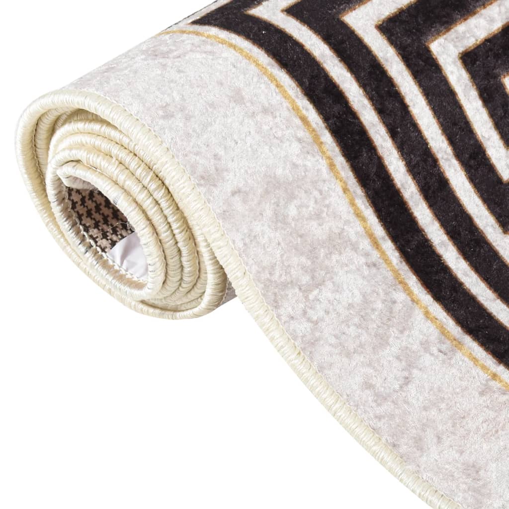Vaskbart teppe 160x230 cm lys beige