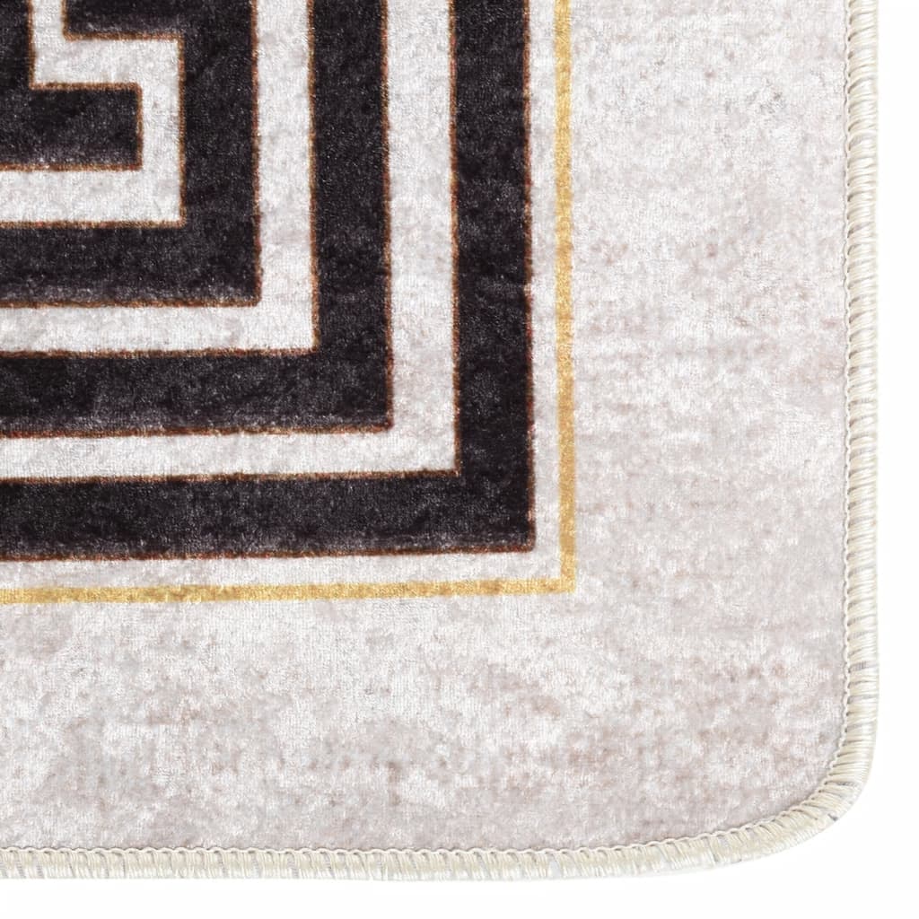 Vaskbart teppe 160x230 cm lys beige