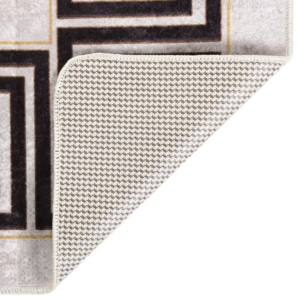 Vaskbart teppe 160x230 cm lys beige