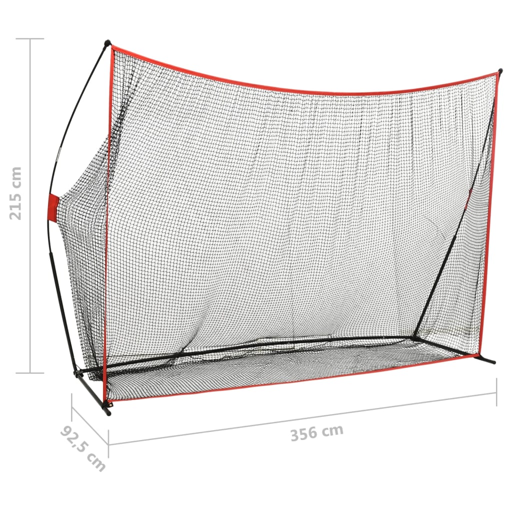 Golftreningsnett 356x92,5x215 cm metall