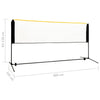 Justerbart badmintonnett 300x103x94-158 cm metall