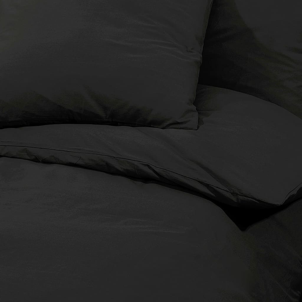 Sengesett svart 135x200 cm lett mikrofiber