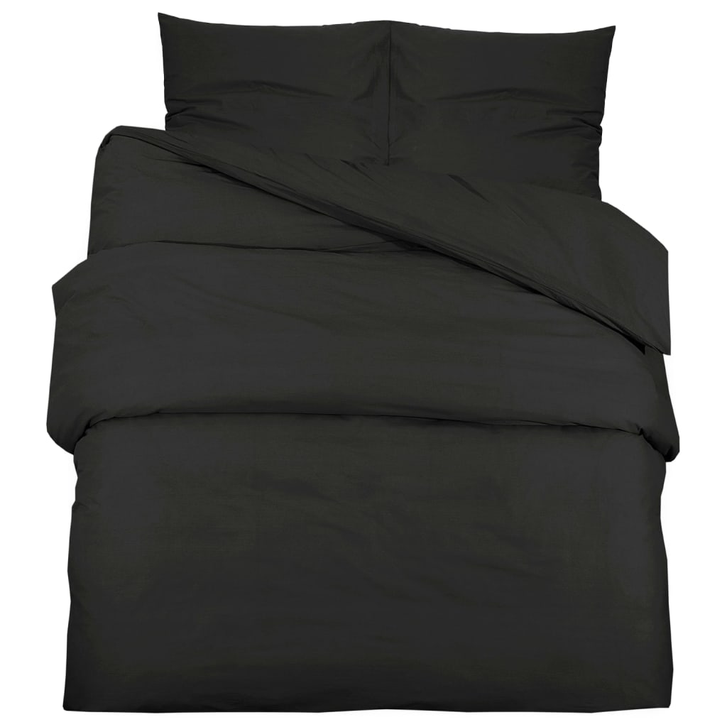 Sengesett svart 135x200 cm lett mikrofiber