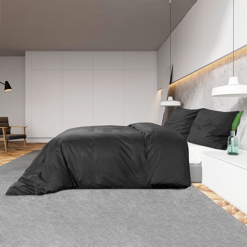 Sengesett svart 135x200 cm lett mikrofiber