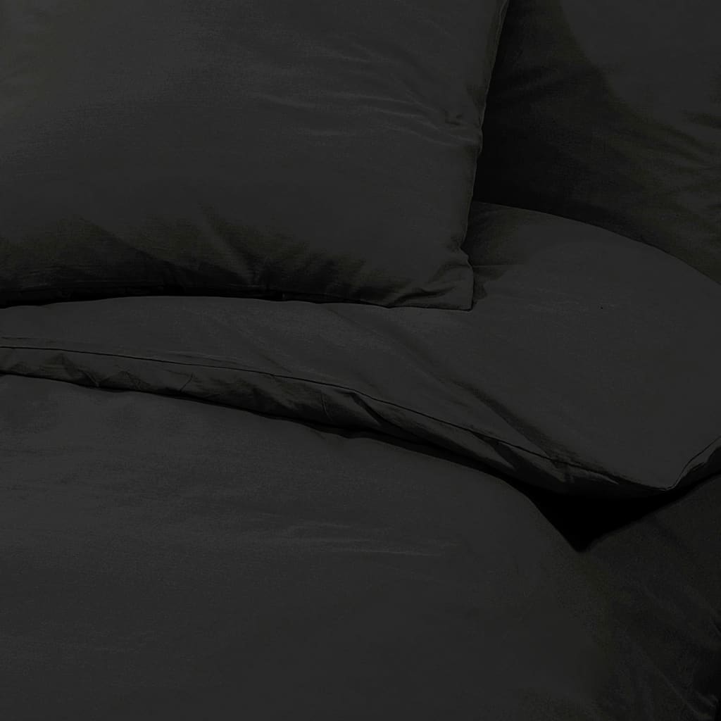 Sengesett svart 135x200 cm lett mikrofiber