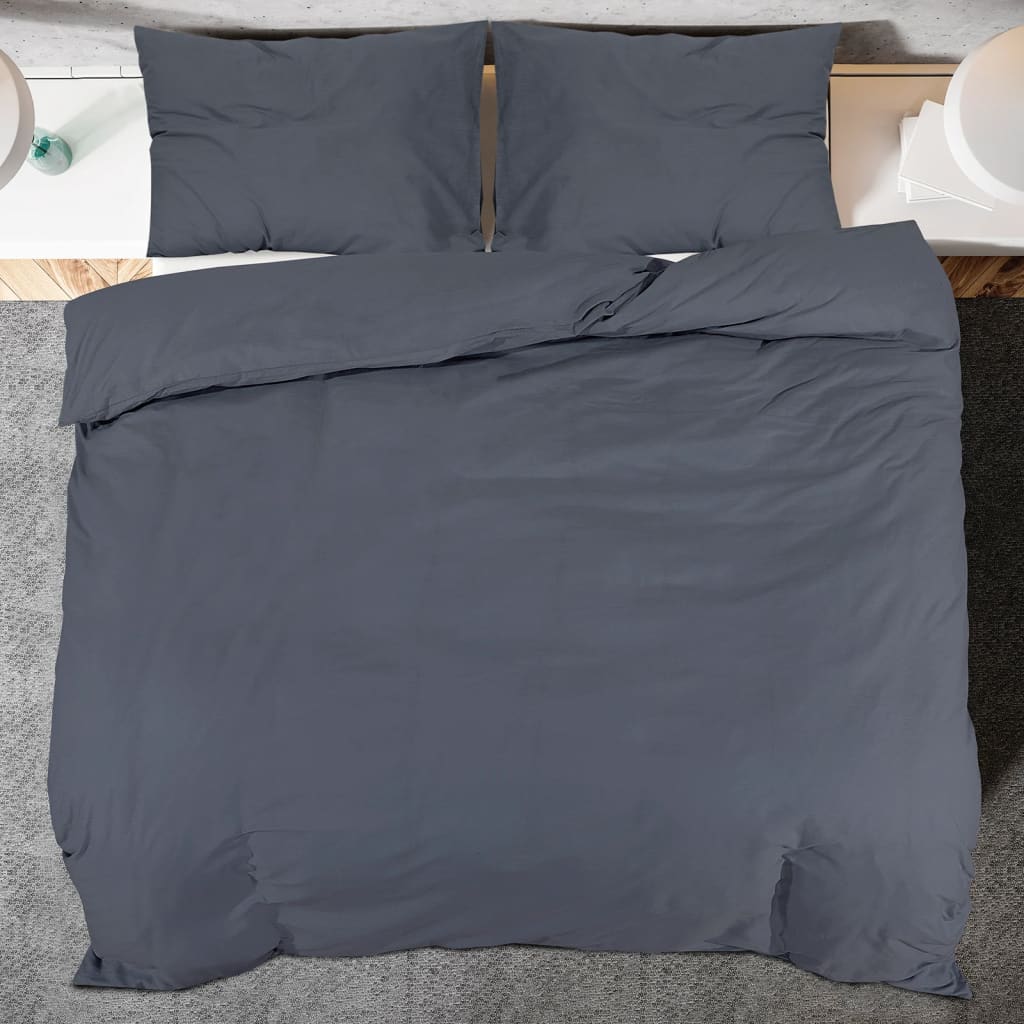 Sengesett antrasitt 135x200 cm bomull