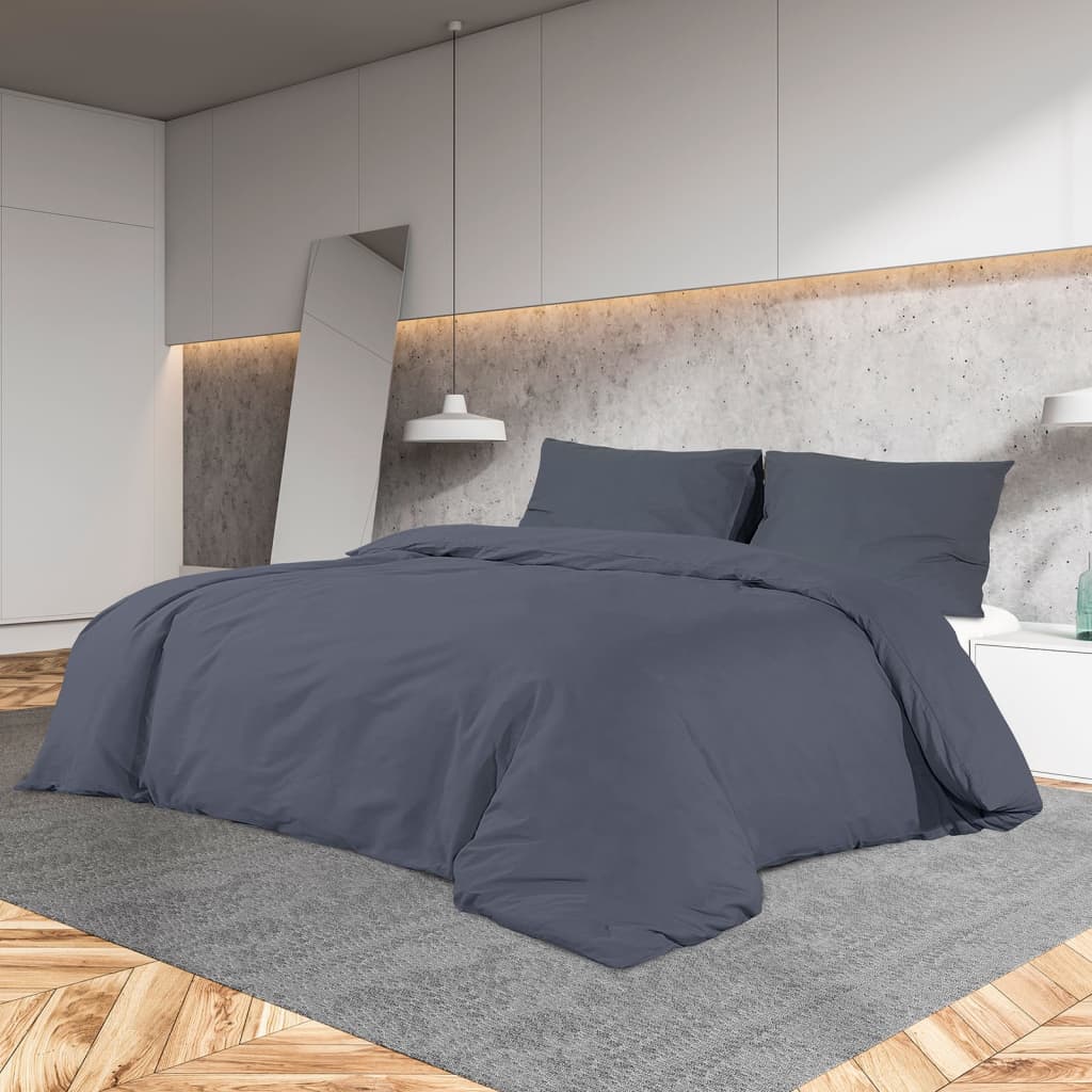 Sengesett antrasitt 135x200 cm bomull