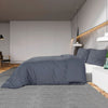 Sengesett antrasitt 155x220 cm bomull