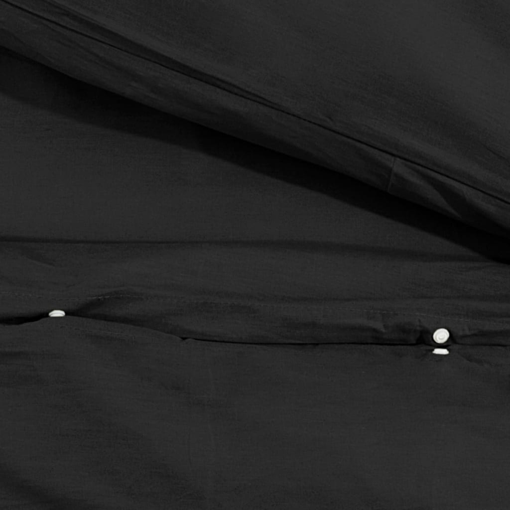 Sengesett svart 140x200 cm bomull
